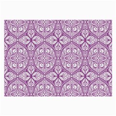 Purple Pattern Oval Large Glasses Cloth by AnkouArts