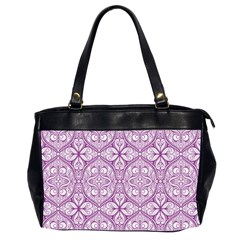 Purple Pattern Oval Oversize Office Handbag (2 Sides) by AnkouArts