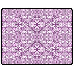 Purple Pattern Oval Fleece Blanket (medium) 