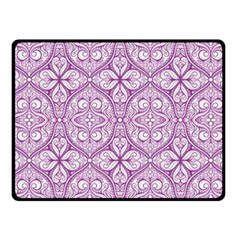 Purple Pattern Oval Fleece Blanket (small) by AnkouArts