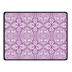 Purple Pattern Oval Double Sided Fleece Blanket (small)  by AnkouArts