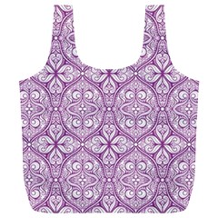 Purple Pattern Oval Full Print Recycle Bag (xl) by AnkouArts