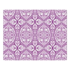 Purple Pattern Oval Double Sided Flano Blanket (large)  by AnkouArts