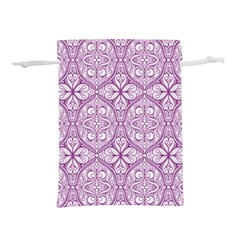 Purple Pattern Oval Lightweight Drawstring Pouch (s) by AnkouArts