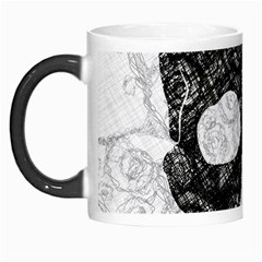 Black Skull On White Morph Mugs