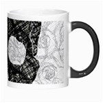 Black skull on white Morph Mugs Right