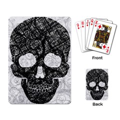 Black Skull On White Playing Cards Single Design (rectangle)