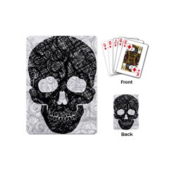 Black Skull On White Playing Cards Single Design (mini)