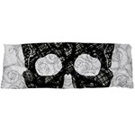 Black skull on white Body Pillow Case (Dakimakura) Body Pillow Case