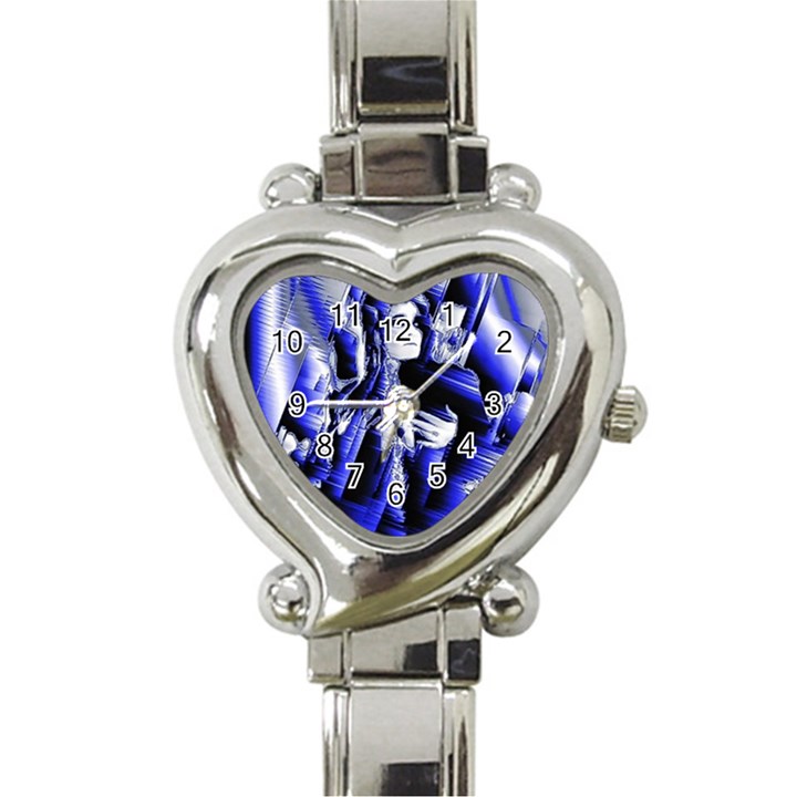 Glacial Speeds Heart Italian Charm Watch