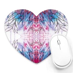 Abstract Repeats Heart Mousepads by kaleidomarblingart