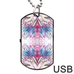 Abstract Repeats Dog Tag Usb Flash (two Sides) by kaleidomarblingart