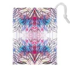 Abstract Repeats Drawstring Pouch (4xl) by kaleidomarblingart