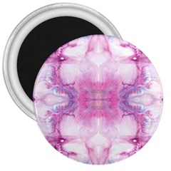 Pink Abstract Repeats 3  Magnets by kaleidomarblingart