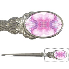 Pink Abstract Repeats Letter Opener by kaleidomarblingart