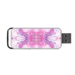 Pink Abstract Repeats Portable Usb Flash (two Sides) by kaleidomarblingart