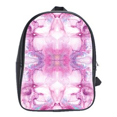 Pink Abstract Repeats School Bag (xl) by kaleidomarblingart