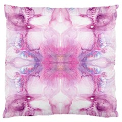 Pink Abstract Repeats Large Flano Cushion Case (one Side) by kaleidomarblingart