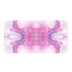 Pink Abstract Repeats Satin Wrap by kaleidomarblingart