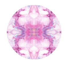 Pink Abstract Repeats Mini Round Pill Box