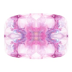 Pink Abstract Repeats Mini Square Pill Box by kaleidomarblingart