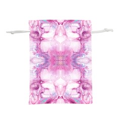 Pink Abstract Repeats Lightweight Drawstring Pouch (l)