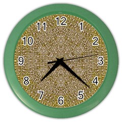 Pearls With A Beautiful Luster And A Star Of Pearls Color Wall Clock by pepitasart