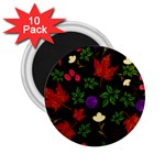 Golden autumn, red-yellow leaves and flowers  2.25  Magnets (10 pack)  Front