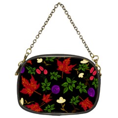 Golden Autumn, Red-yellow Leaves And Flowers  Chain Purse (two Sides) by Daria3107