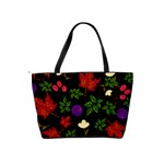 Golden autumn, red-yellow leaves and flowers  Classic Shoulder Handbag Back