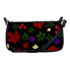 Golden Autumn, Red-yellow Leaves And Flowers  Shoulder Clutch Bag by Daria3107