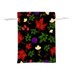 Golden autumn, red-yellow leaves and flowers  Lightweight Drawstring Pouch (M) Front