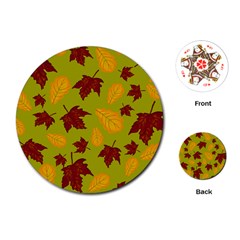 Golden Autumn Playing Cards Single Design (round) by Daria3107