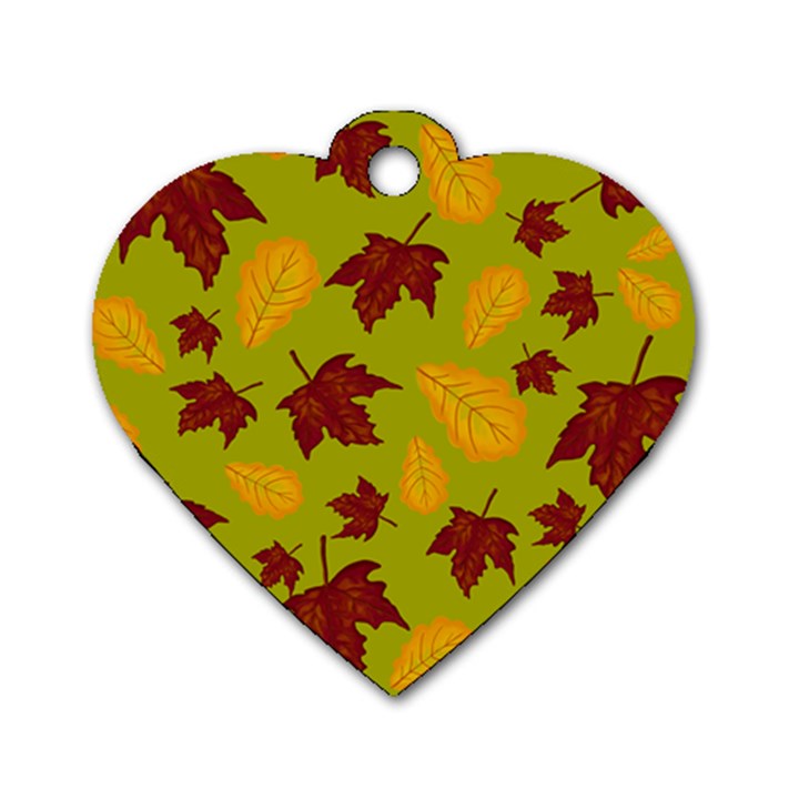 Golden autumn Dog Tag Heart (One Side)