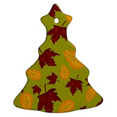 Golden Autumn Christmas Tree Ornament (two Sides) by Daria3107