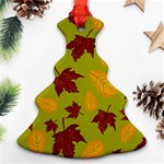 Golden autumn Christmas Tree Ornament (Two Sides) Front