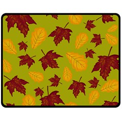 Golden Autumn Double Sided Fleece Blanket (medium)  by Daria3107