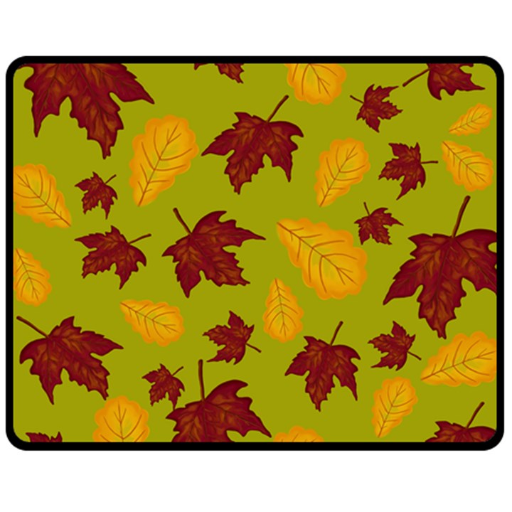 Golden autumn Double Sided Fleece Blanket (Medium) 