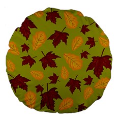 Golden Autumn Large 18  Premium Flano Round Cushions by Daria3107