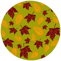 Golden Autumn Wooden Puzzle Round by Daria3107