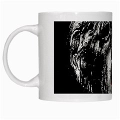 Creepy Head Sculpture Artwork White Mugs by dflcprintsclothing