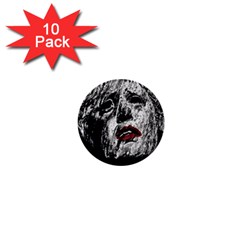 Creepy Head Sculpture Artwork 1  Mini Buttons (10 Pack)  by dflcprintsclothing