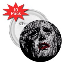 Creepy Head Sculpture Artwork 2 25  Buttons (10 Pack)  by dflcprintsclothing