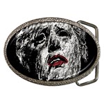 Creepy Head Sculpture Artwork Belt Buckles Front