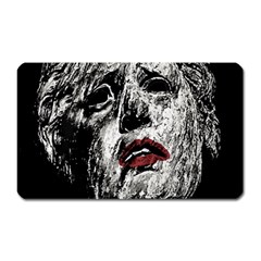 Creepy Head Sculpture Artwork Magnet (rectangular) by dflcprintsclothing