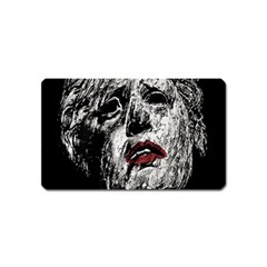 Creepy Head Sculpture Artwork Magnet (name Card) by dflcprintsclothing