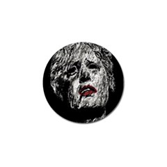 Creepy Head Sculpture Artwork Golf Ball Marker (4 Pack) by dflcprintsclothing