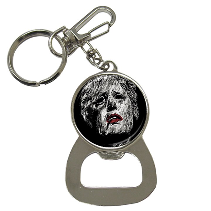 Creepy Head Sculpture Artwork Bottle Opener Key Chain