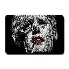 Creepy Head Sculpture Artwork Small Doormat  by dflcprintsclothing