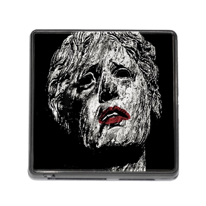 Creepy Head Sculpture Artwork Memory Card Reader (Square 5 Slot)